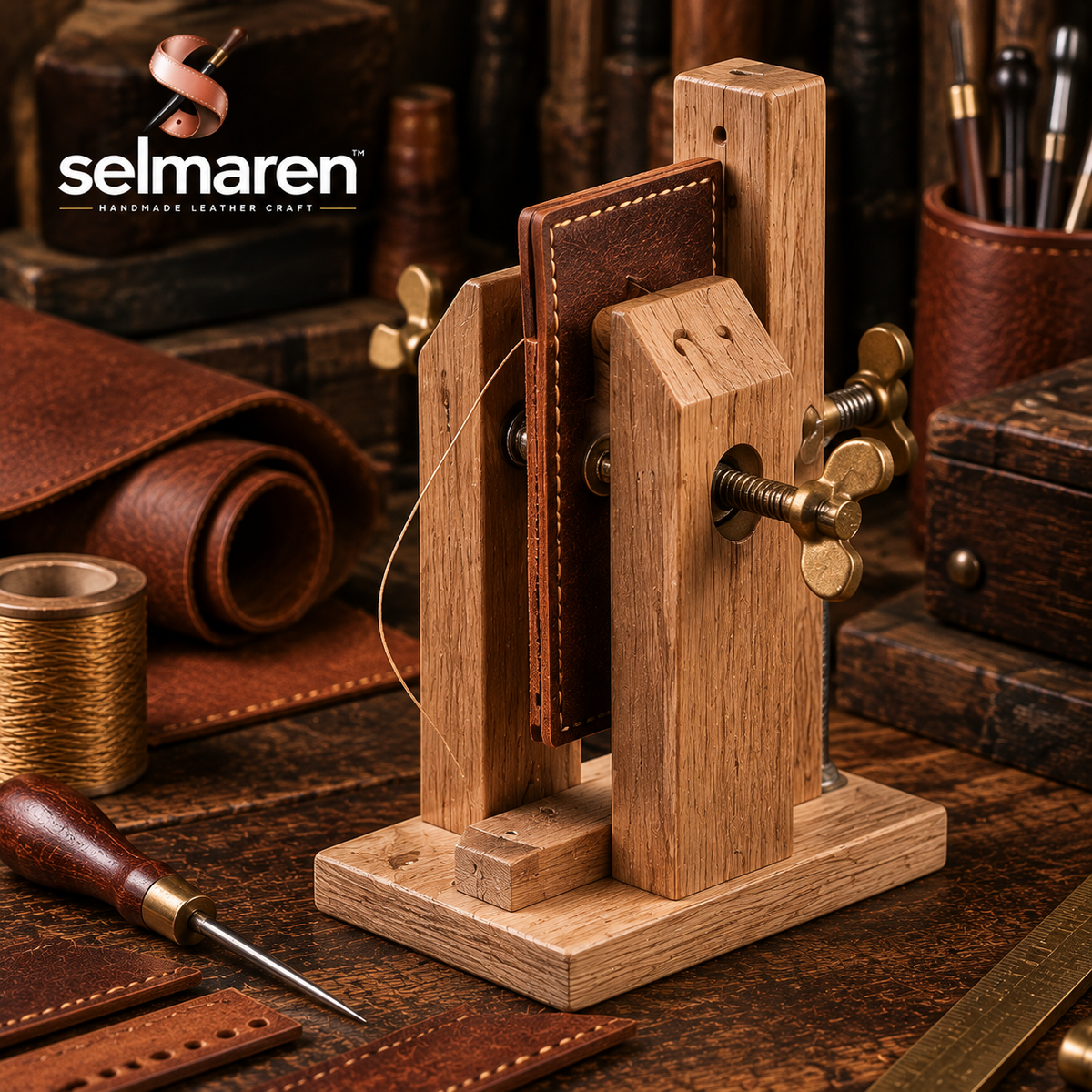 Leather Stitching Pony Clamp – Wooden Sewing Holding Tool