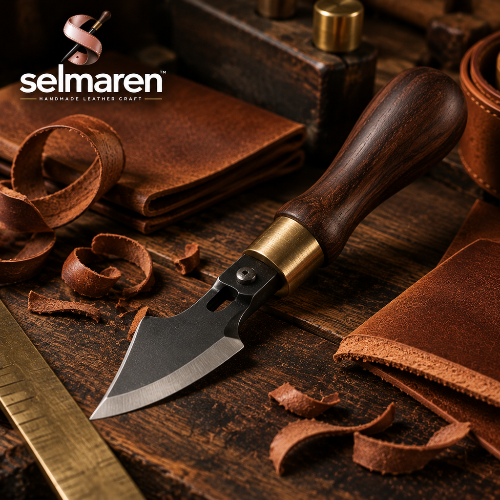 Leather Edge Skiving Knife – Professional Leather Cutting & Thinning Tool