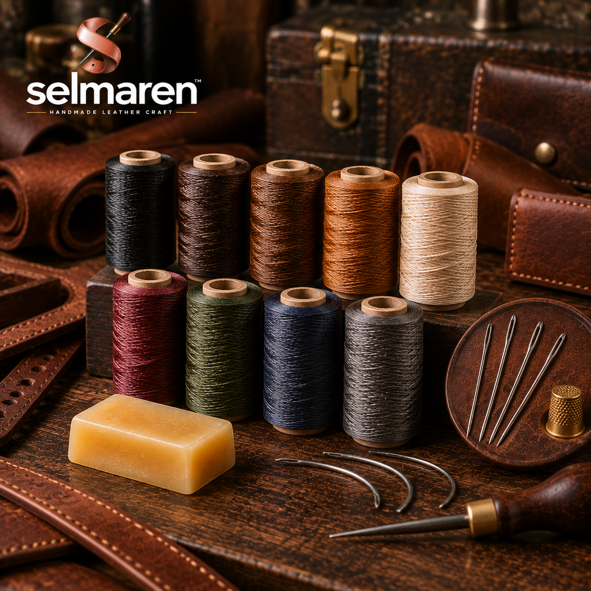 Waxed Leather Thread Kit – Premium Sewing Thread Set