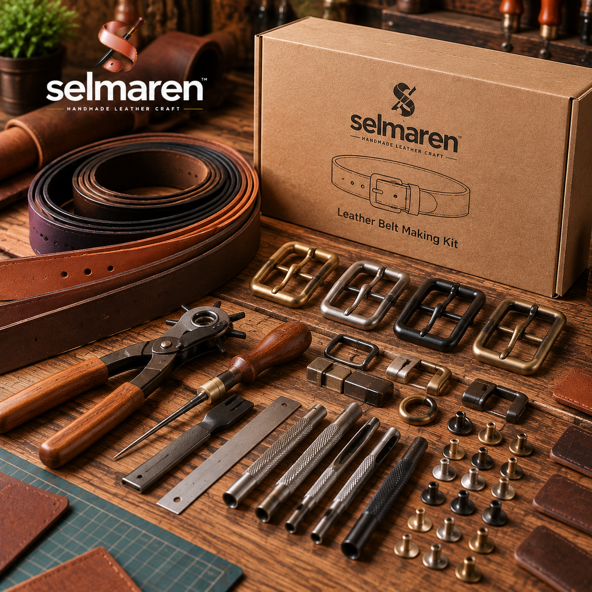 Leather Belt Making Kit – DIY Handmade Belt Craft Set