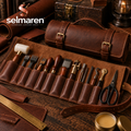 Leather Tool Roll Bag – Handmade Workshop Tool Organizer
