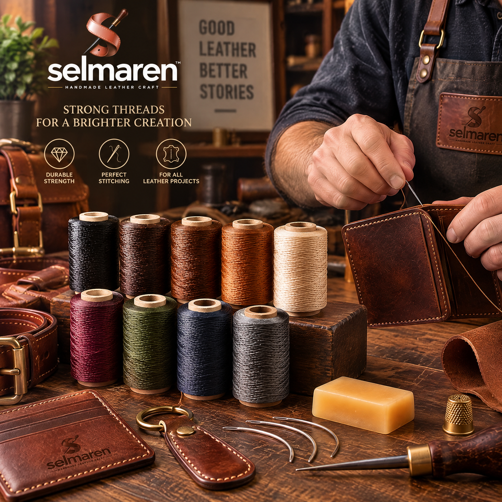 Waxed Leather Thread Kit – Premium Sewing Thread Set
