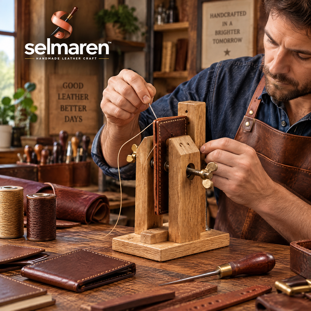 Leather Stitching Pony Clamp – Wooden Sewing Holding Tool