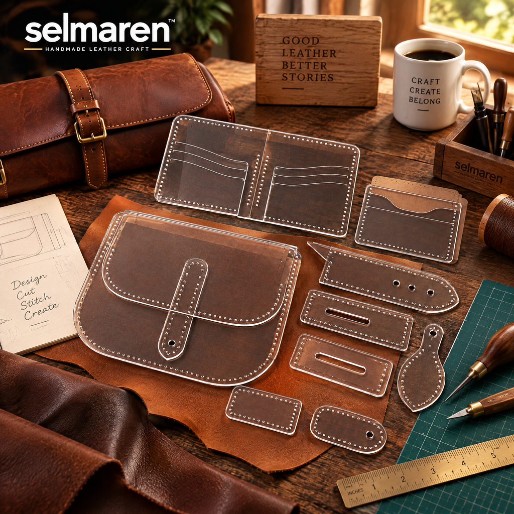 Leather Pattern Template Set – Reusable DIY Craft Templates