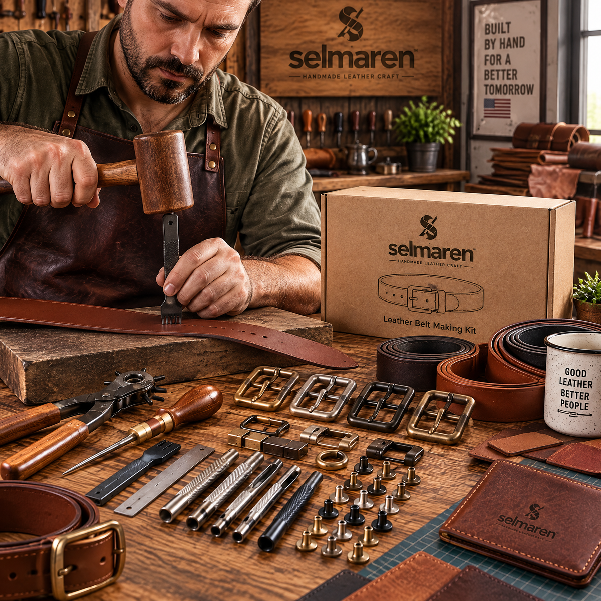 Leathercraft tools and materials from Selmaren
