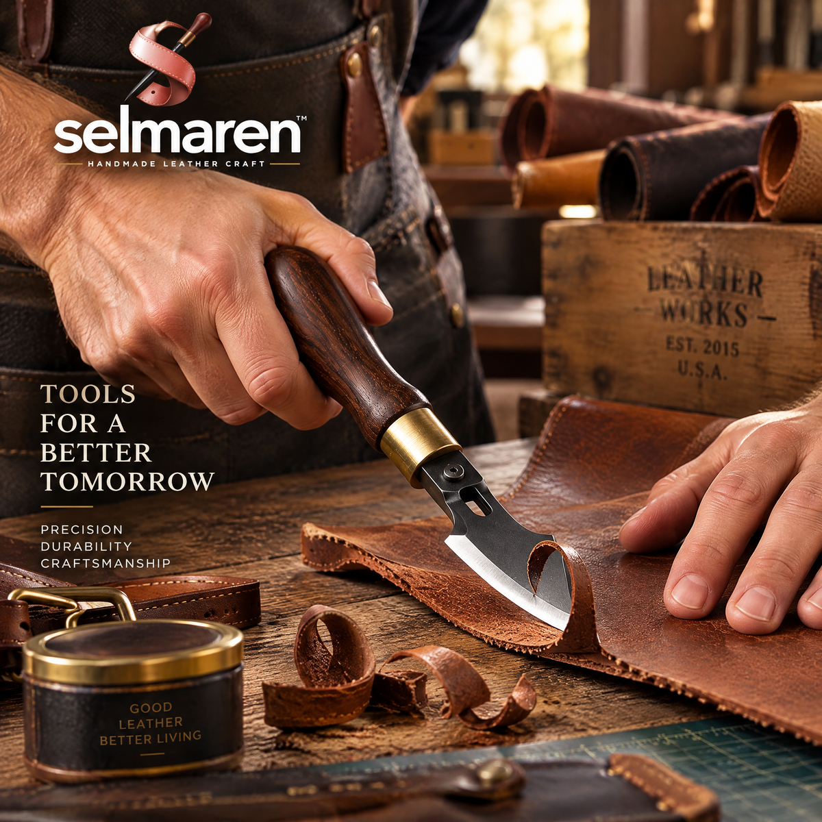 Leather Edge Skiving Knife – Professional Leather Cutting & Thinning Tool