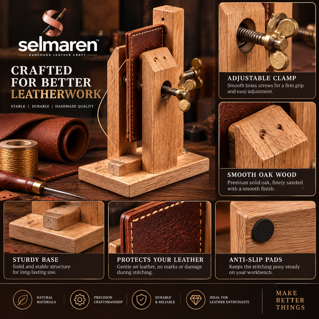 Leather Stitching Pony Clamp – Wooden Sewing Holding Tool