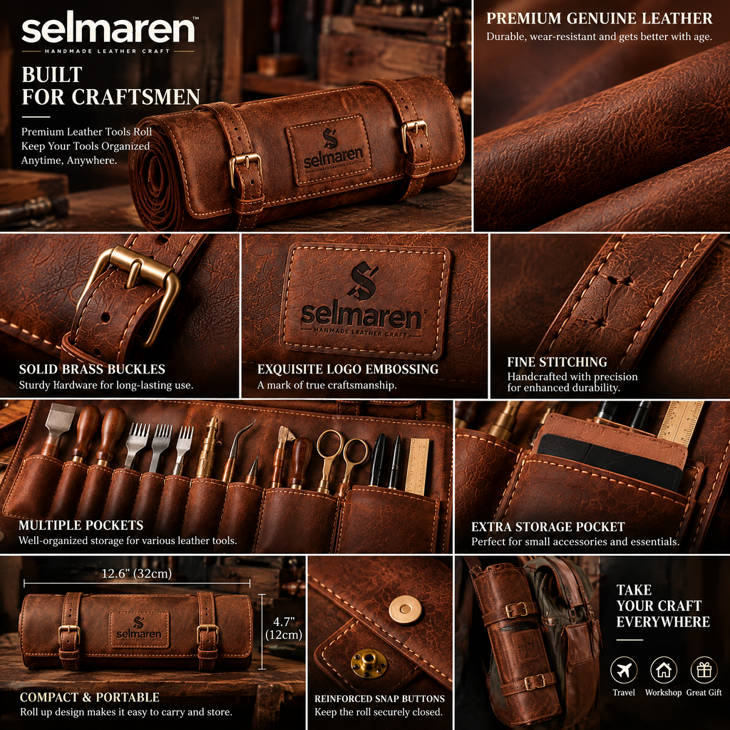 Vegetable Tanned Leather Sheets – Premium Leather Craft Material Pack