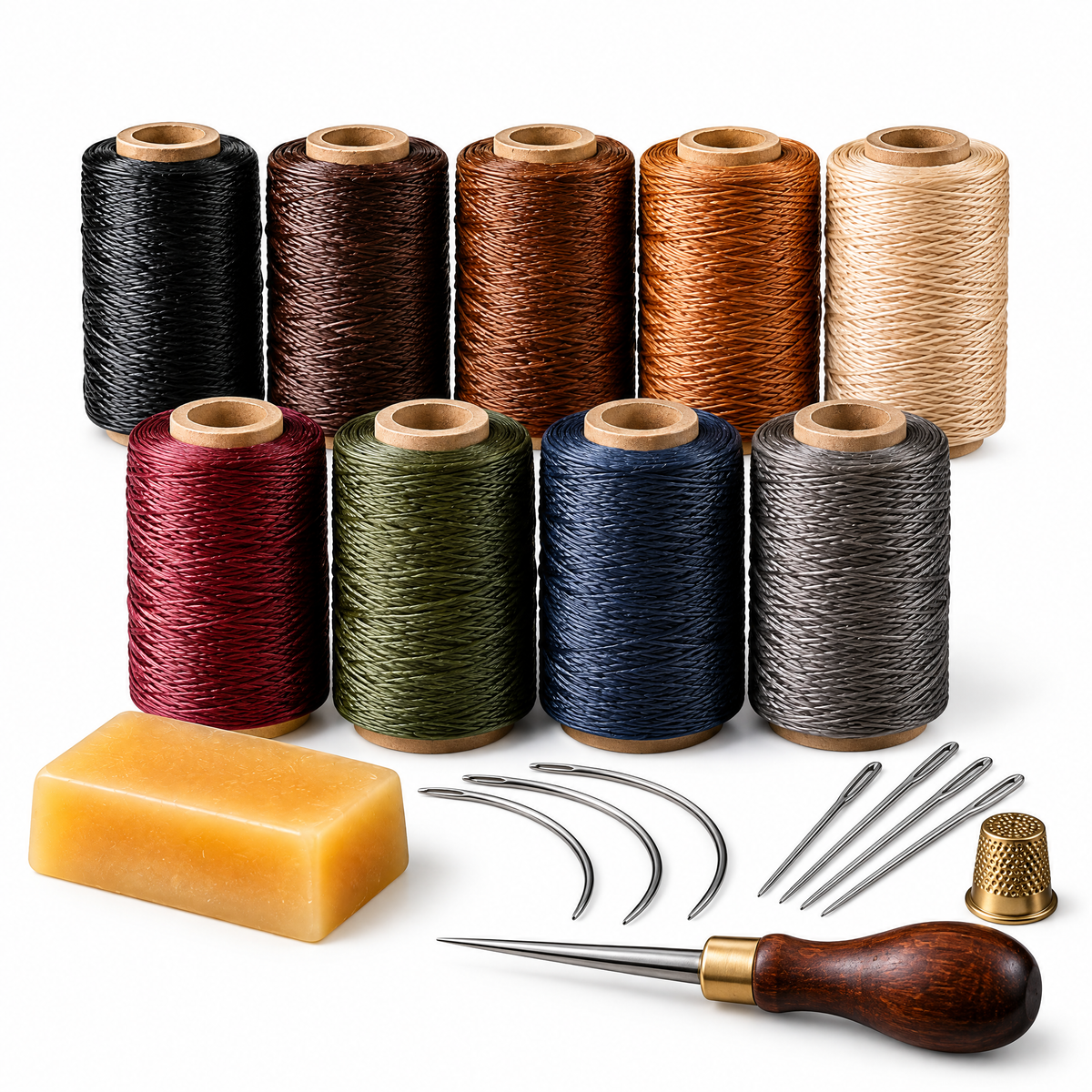 Waxed Leather Thread Kit – Premium Sewing Thread Set