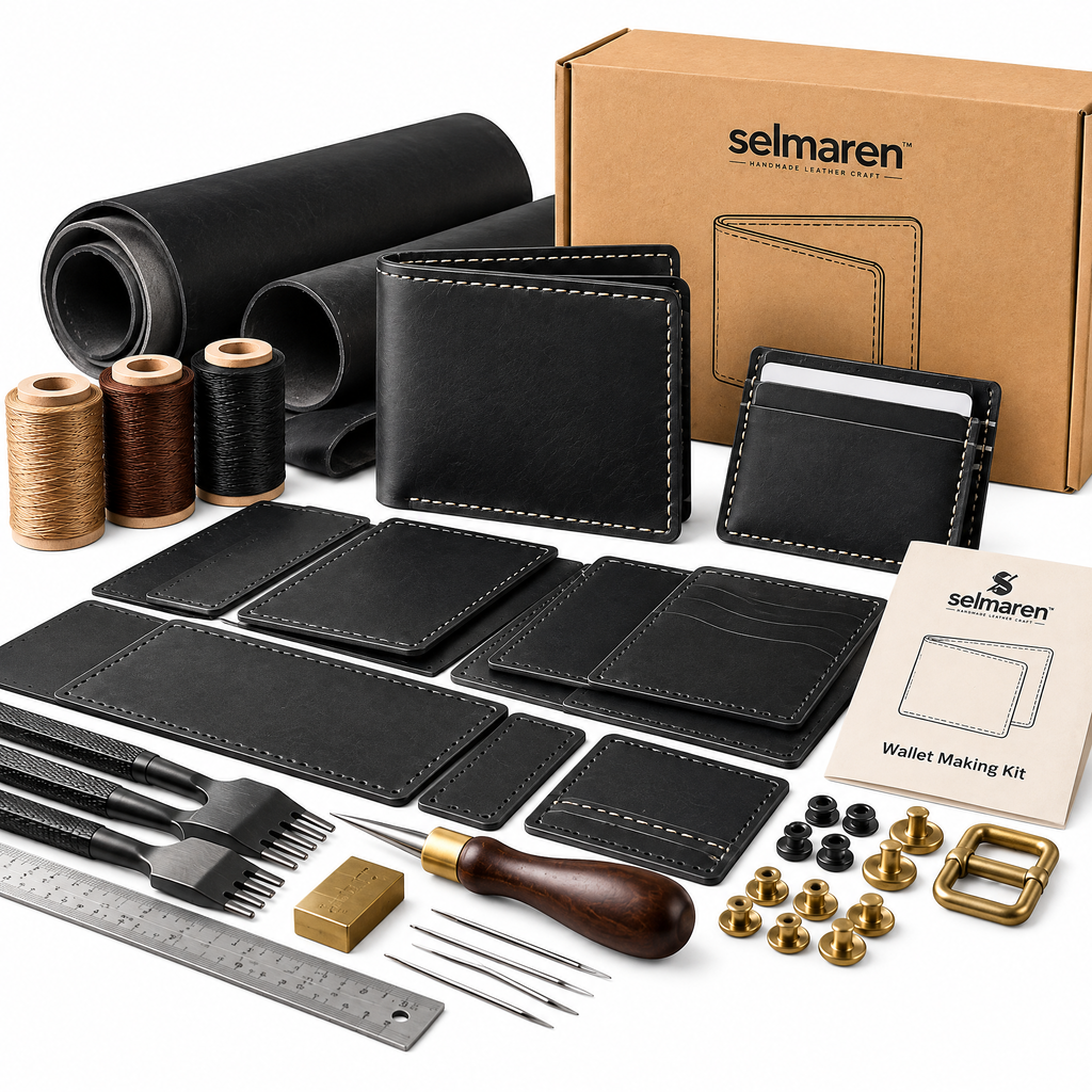Leather Wallet Making Kit – DIY Handmade Wallet Craft Set