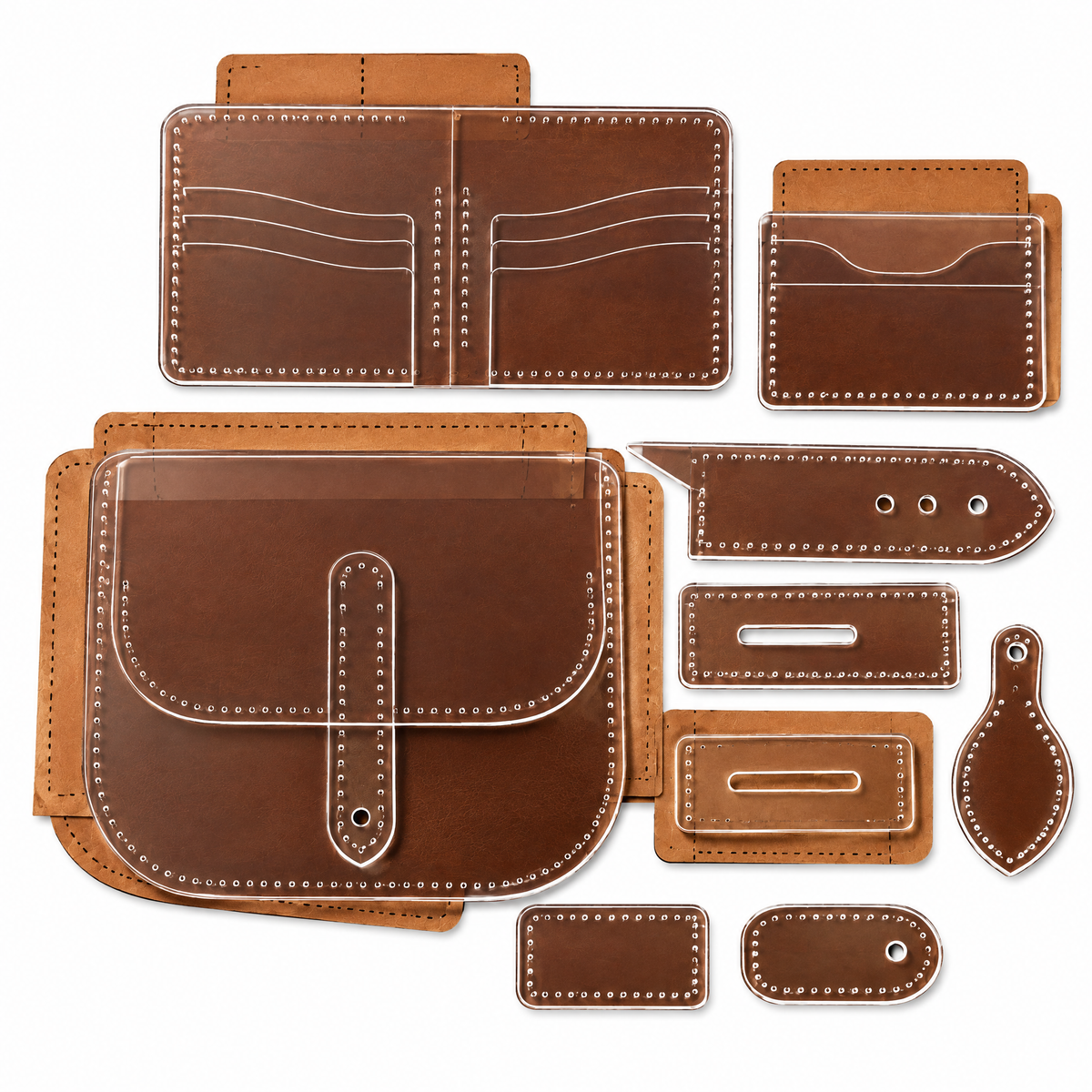 Leather Pattern Template Set – Reusable DIY Craft Templates